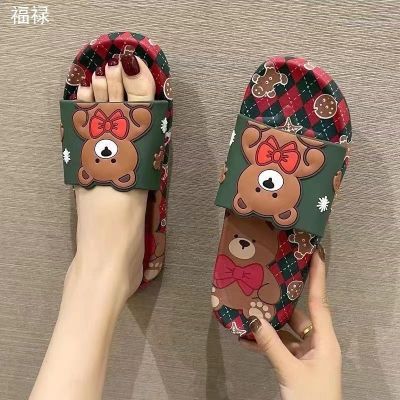 【July】 Slippers womens outerwear fashion going out home anti-slip deodorant net red ins explosion style street high value new thick bottom