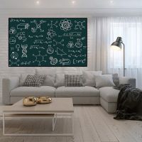 【YD】 Scientific Formulas Blackboard Chalk Wall Abstract Science Physics Equations And Canvas painting Print Office