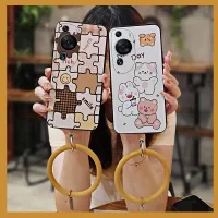 texture liquid silicone Phone Case For Huawei P60 Art dust-proof The New hang wrist taste heat dissipation funny couple