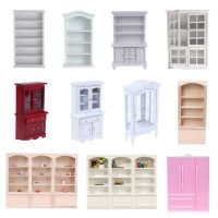 【YF】❅✼✼  1:12 Dollhouse Miniature Bookcase Showcase Storage Cabinet Locker Display DollHouse Accessory