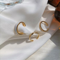 3pcsset Trendy Hip-hop Punk Style Ring for Women Hollow Open Rings Set Fashion Jewelry Gift