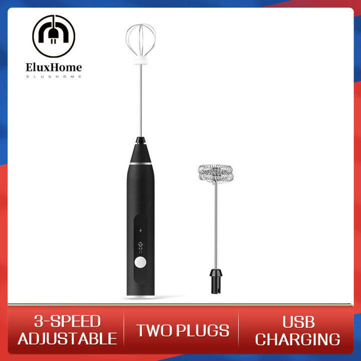 EluxHome Whisk Stirrer Mixer Milk Frother Electric Whisk Frother Mini