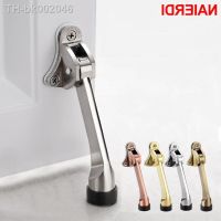 ✑☏ NAIERDI Kickdown Door Stopper Zinc Alloy Foot-Operated Lever Door Stops Non-Slip Rubber Adjustable Door Holder Hardware