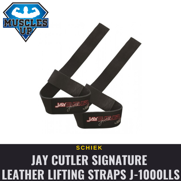 AUTHENTIC】Schiek Sports Jay Cutler Black Leather Lifting Straps (J1000LLS)