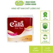 Giấy vệ sinh Calla 3 lớp x 9 cuộn Đỏ, không tắc bồn cầu, mềm mịn