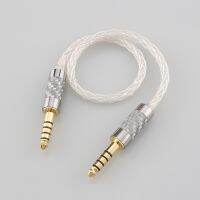 8 Cores Pure Silver 4.4 Balanced Male to 4.4mm Plug Cable Audio Line