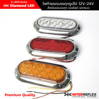 ไฟท้ายรถบรรทุก 24V ไฟท้ายรถกระบะ 12V led รูปไข่ วงรี สไตล์อเมริกัน จำนวน 1 ชิ้น