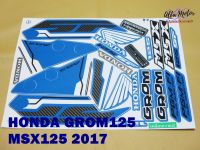 HONDA GROM125 MSX125 GROM MSX year 2017 STICKER “BLUE-BLACK” #สติีกเกอร์ติดตัวรถ สีน้ำเงิน-ดำ