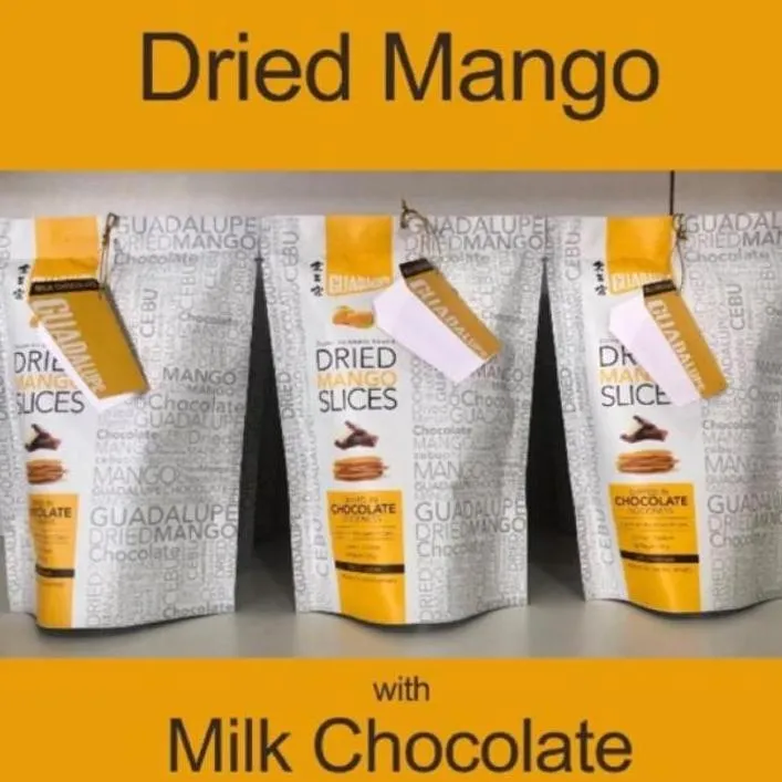 Factory Price Warehouse Direct Guadalupe Dried Mango Slice in Milk Chocolate 120 Grams Dried