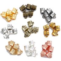 40 pcs 9 color Zinc Alloy Bead DIY European big hole metal connector Beads Fits Charm Bracelets Necklaces Pendants making Headbands