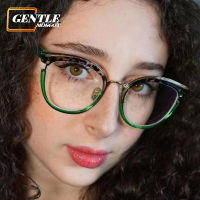 (GENTLE MOSCOT) Western Retro Cat Eye Glasses Fashion New Summer TR90 Anti Blue Light Glasses Frame