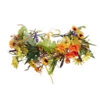 Haimeikang New Summer Women Bezel Flower Crown For Bridal Floral Headband Wreath Wedding Hair Accessories Bridesmaid Tiara