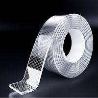 5Rolls Double Sided Tape Upgrade Grid Washable Reusable Hook Shelving Fixed Super Strong Adhesive Nano Glue Glass Fiber Cloth Adhesives Tape