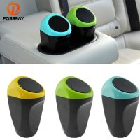 dfgvedvg POSSBAY Auto Rubbish Dustbin Can Bucket Trash Can Garbage Dust Case Box Car Interior Organizer Trash Bin Storage