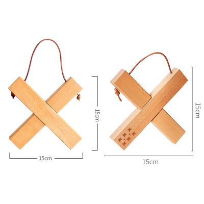 X37E Nordic Style Cross Beech Pot Mat Placemats Table Accessories Cute Gift for Home Crafts Home Kitchen Decoration Durable