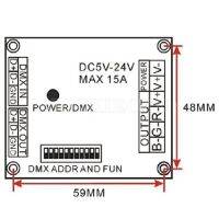 【☄New Arrival☄】 uylexs 3ช่องสัญญาณ Dmx512ไดร์เวอร์ Dmx ถอดรหัส Dc 5V 12V 24V 15a Cmos เอาต์พุตควบคุม Rgb Jk1683ไฟ Led