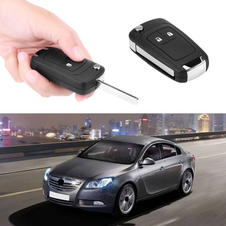 Keyless Entry Remote Shell Case Flip Folding Remote 2 Buttons Car Key Fob Shell  Case Transponder Ignition Key Shell Case Cover Fit for Vauxhall Opel Astra  Insignia