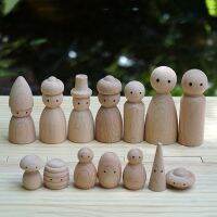 【CW】 Dropshipping 50Pc Crafts Unpainted Wood Peg Blanks for Decorations