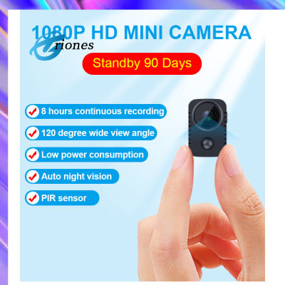 กล้องไร้สายขนาดเล็ก HD 1080P กล้องรักษาความปลอดภัยขนาดพกพาเปิดใช้งานกล้องสอดแนมขนาดเล็กสำหรับรถยนต์เว็บแคม PIR สแตนด์บาย