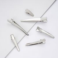 【YF】 20pcs 25-80mm Único Prong Jacaré Duckbill Hairpin Com Dentes Em Branco Configuração Base Para Clipes de Cabelo Jóias Fazendo Acessório