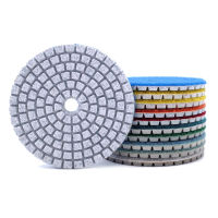 【cw】RIJILEI 1PCS 3"4" WetDry Diamond Polishing Pad Flexible Grinding Discs For Granite Marble Stone Concrete Floor Polishing ZJ10