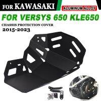 2022สำหรับ Kawasaki Versys 650 KLE650อุปกรณ์ Versys650 2015-2023ป้องกันเครื่องยนต์โครงหุ้มแชสซีรถบังคับของเล่นแผ่นกันลื่นตัวป้องกันกระทะพุง