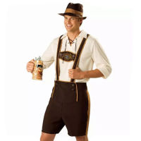 Man เยอรมัน Oktoberfest เครื่องแต่งกาย Classic Parade Tavern Bartender Top Lederhosen คอสเพลย์ Carnival แฟนซีปาร์ตี้ Dress