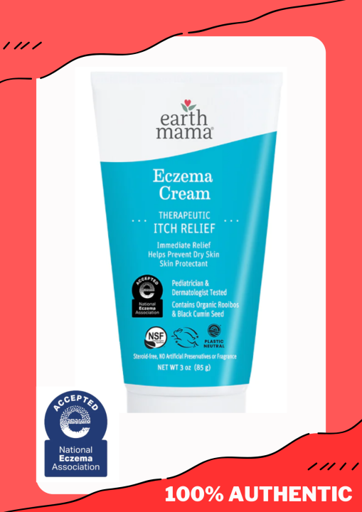 Earth Mama Organics Eczema Cream 3 oz. SteroidFree Therapeutic Itch