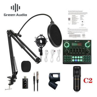 GAX-V9 BM800 Mixer Condenser Microphone Audio Sound Card BT Live Broadcast Recording USB 3.5mm Computer PC Mobile Phone