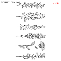 BEAUTY FASHION 1แผ่นสติกเกอร์รอยสักชั่วคราวกันน้ำดอกไม้ผีเสื้อสิงโตสติกเกอร์ปลอม