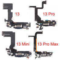 Original USB 13 Pro Charger แท่นชาร์จพอร์ต Flex Cable สำหรับ 13 13 Mini 13 Pro Max โมดูลไมโครโฟนเปลี่ยน