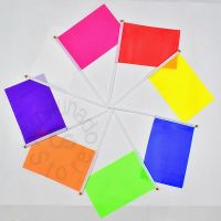 Solid color 14*21 cm Pure color  square size banner Hand waving Flag 10pcs/set