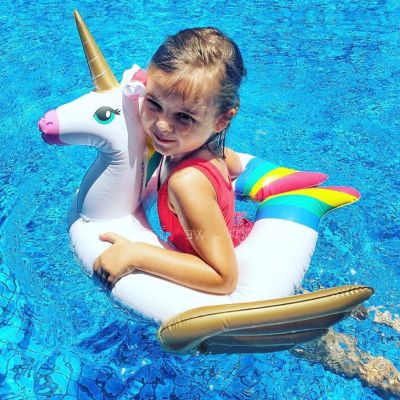 [In stock] จุดเด็กว่ายน้ำยูนิคอร์นแยก Flamingo ยูนิคอร์นทารกนั่งวงกลมลอยทุ่น
