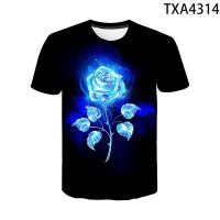 The new summer short sleeve 3D digital print pattern print round neck short sleeve hot style T-shirt for men and young men