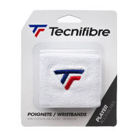 Tecnifibre ผ้ารัดข้อมือแบบสั้น Wristbands 2 Pack | White ( 54WRISWHIT )