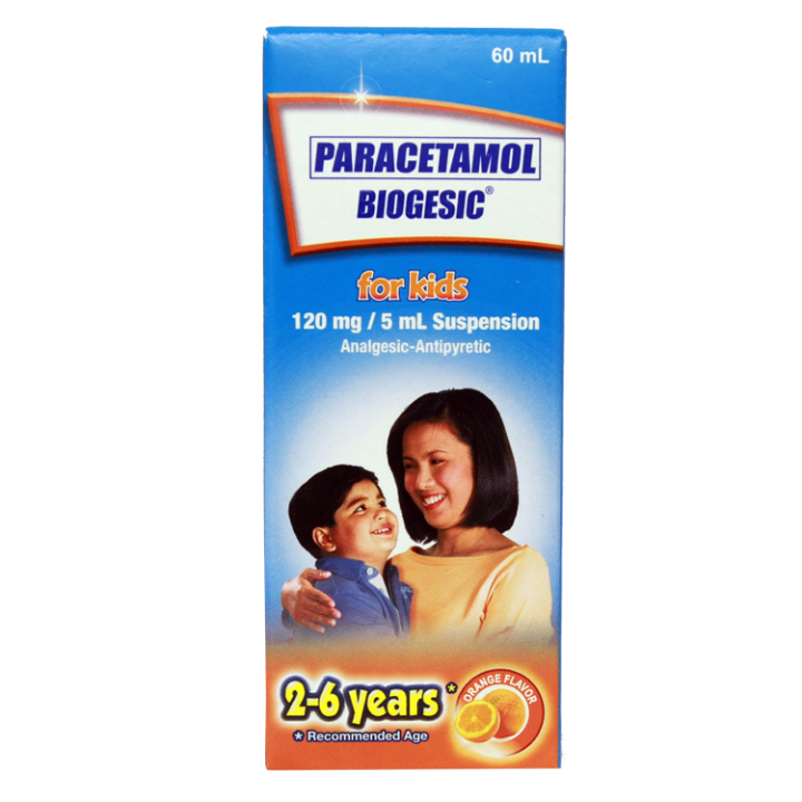 Biogesic 120mg Paracetamol Oral Suspension 60ml Lazada PH