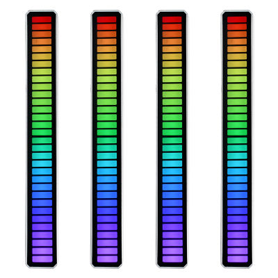 32LED Voice-activated Pickup Rhythm Light Car Atmosphere Desktop Audio Spectrum RGB Colorful LED Sound Music USB Light Adjustabl