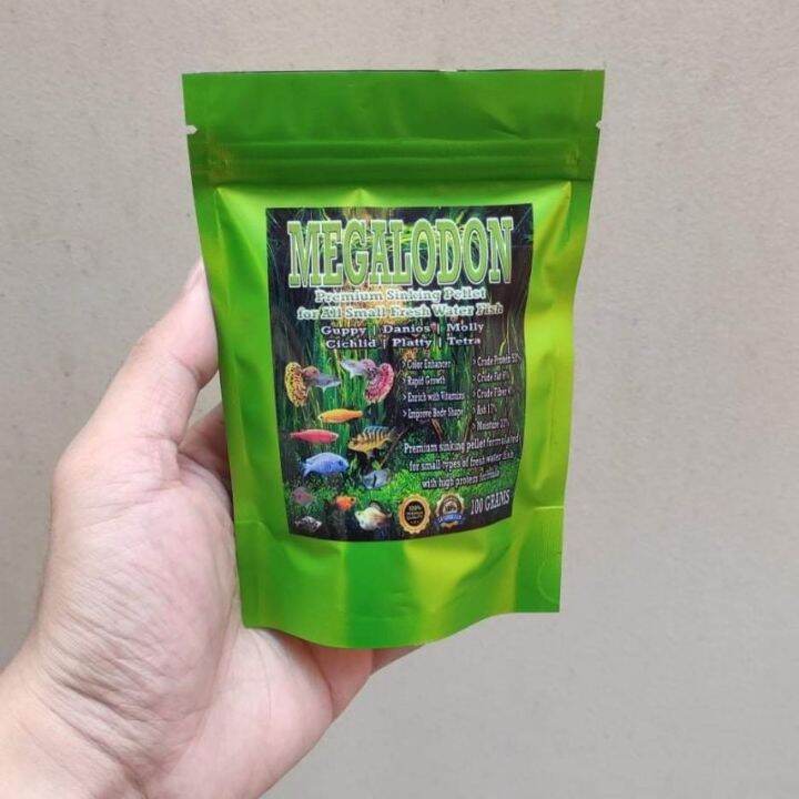 Megalodon Premium Sinking Pellet Food for Guppy Danios Molly Cichlid