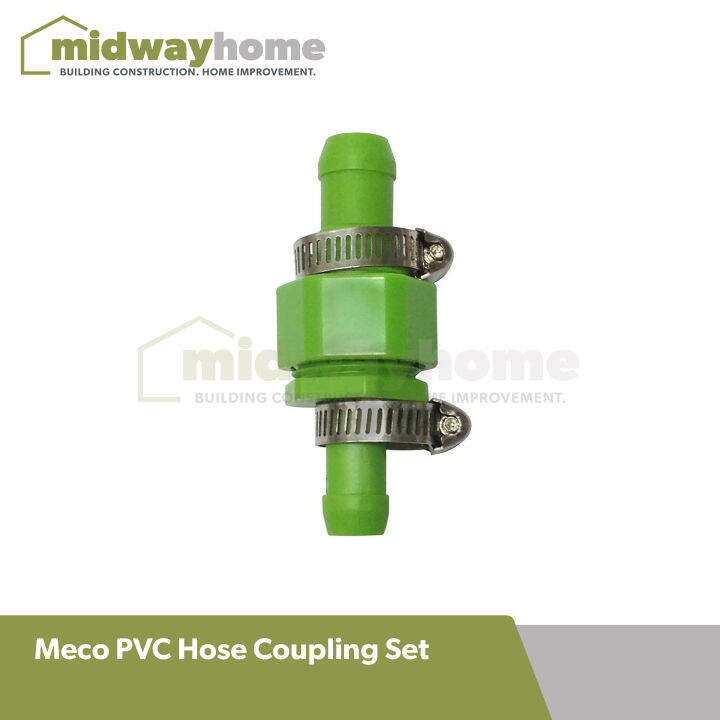 Meco PVC Garden Hose Coupling Set for Faucet and Hose Connection
