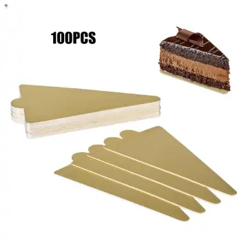 Mini Round Golden Cardboard Cake Base, Mousse Cake Plate, 100 Pieces Cake  Paper Plate Round Cardboard Base Dessert