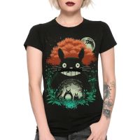 เพื่อนบ้านของฉัน Totoro Art T เสื้อ Hayao Miyazaki สตูดิโอ Ghibli Graphic Tee ผู้ชายผู้หญิงขนาด