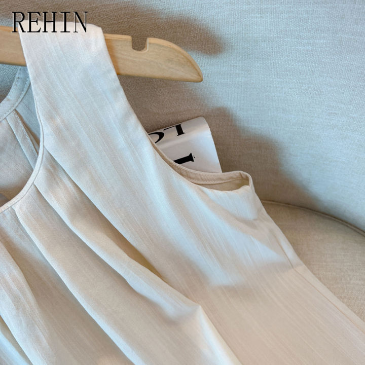 rehin-เสื้อสตรีแขนกุดเสื้อบังทรงการออกแบบที่ไม่เหมือนใครวัยรุ่นเสน่ห์ฤดูร้อนเสื้อใหม่