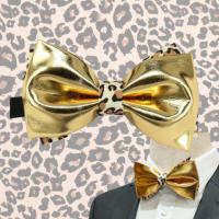 Bowtie Golden Leopard โบว์ไทด์สีทอง ลายเสือดาว (BOWTIE119)