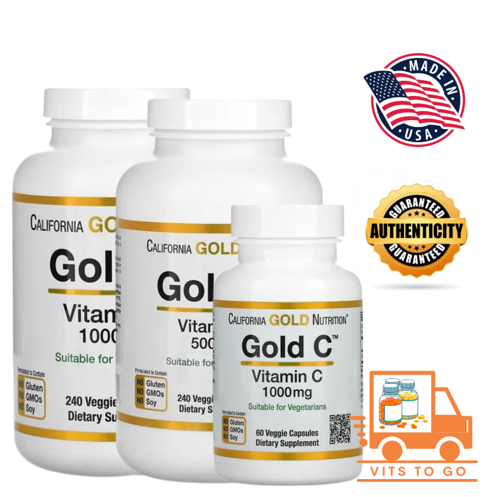 California Gold Nutrition, Gold C, Vitamin C 500mg 1000mg Capsules ...