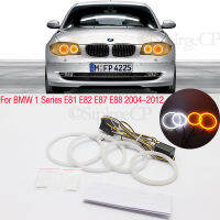 SMD ผ้าฝ้ายแสง LED นางฟ้าตาสีขาวและสีเหลือง DRL ชุดสำหรับ BMW 1 Series E81 E82 E87 E88 2004 2005 2006-2012อุปกรณ์เสริมในรถยนต์