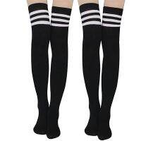 【Sock shop】BOHOWAII แฟชั่นผู้หญิงถุงน่องที่มีคุณภาพสูงหนาลายเซ็กซี่ถุงเท้าเข่าเด็กนักเรียนเชียร์ลีดเดอร์ Kousen