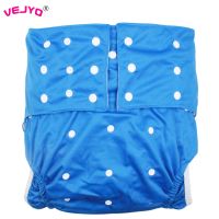 VEJYO Large Size 3 Row Snaps Reusable Adult Diaper Nappy PUL Waterproof Incontinence Pants Fit Waistline 25.6in to 53.2 Inch Cloth Diapers