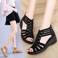 Hongjian On Sale Wedge Sandals Women Korean Fashion Heighten Slippers thumbnail
