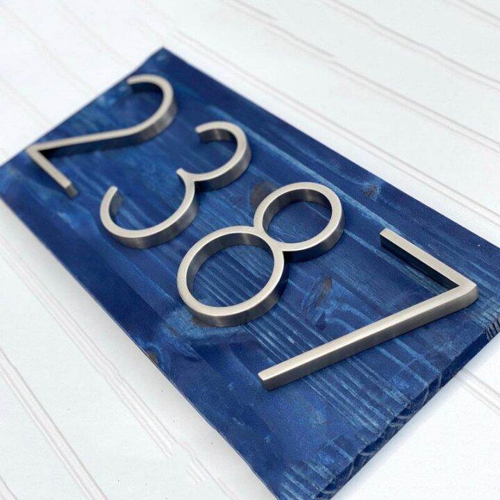 12Cm Silver House Number Sign 09 Alphabet Letters 5 Inch. Signage