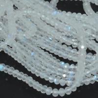 Natural Rainbow Moonstone Faceted Rone Beads 3mm, 3.8mm